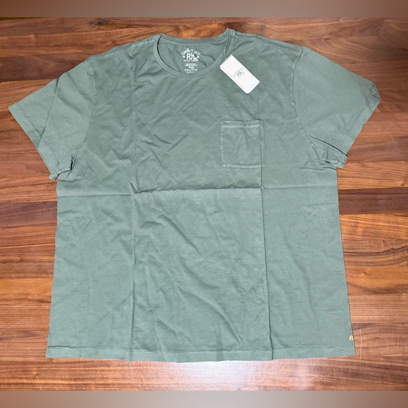 Ralph Lauren RRL Pocket Tee in Green Men’s Size XXL Cotton Jersey T-Shirt new